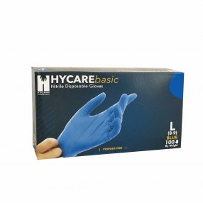 Púdermentes kesztyű nitril L-es méret kék (100 db)
