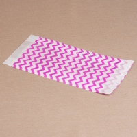 BontaBag 1 kg-os papírtasak lila cikk-cakk design mintával - 200 db