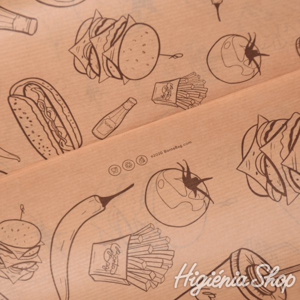 BontaBag Street Food Tálcabetét / Csomagolópapír - Zsírálló 1500 db