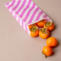 BontaBag 1 kg-os papírtasak lila-fehér csíkos design mintával - 200 db