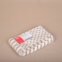 BontaBag 1 kg-os papírtasak antik arany pöttyös design mintával - 200 db